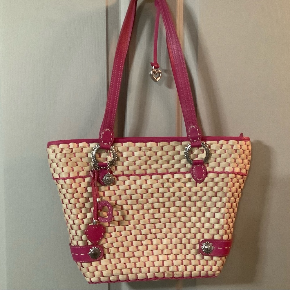 Brighton Woven Straw Bright Pink